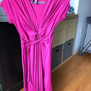 Seraphine knot pink fuschia maternity dress - US 2